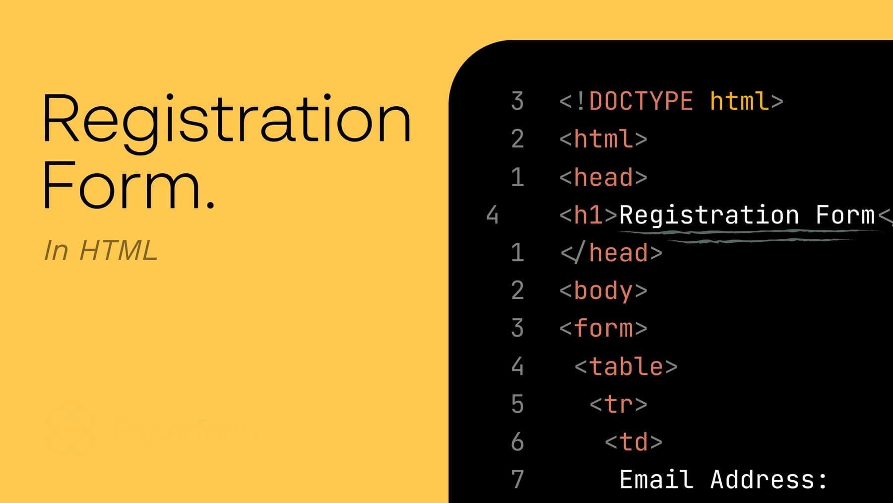 Creating a basic Form in HTML