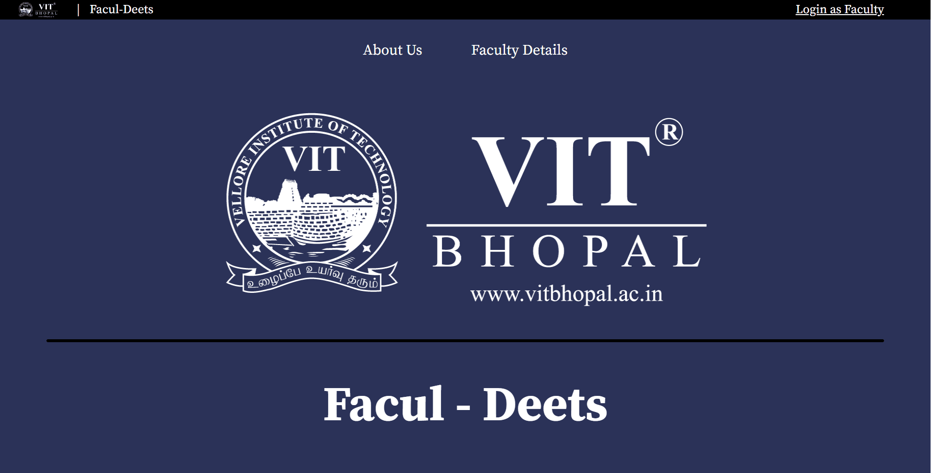 Facul-Deets - Faculty information providing website